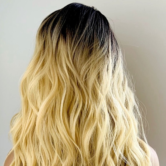 “Put On & Go Ombre Blonde Premium Fiber Wig with Loose Curls - Picture 8 of 9